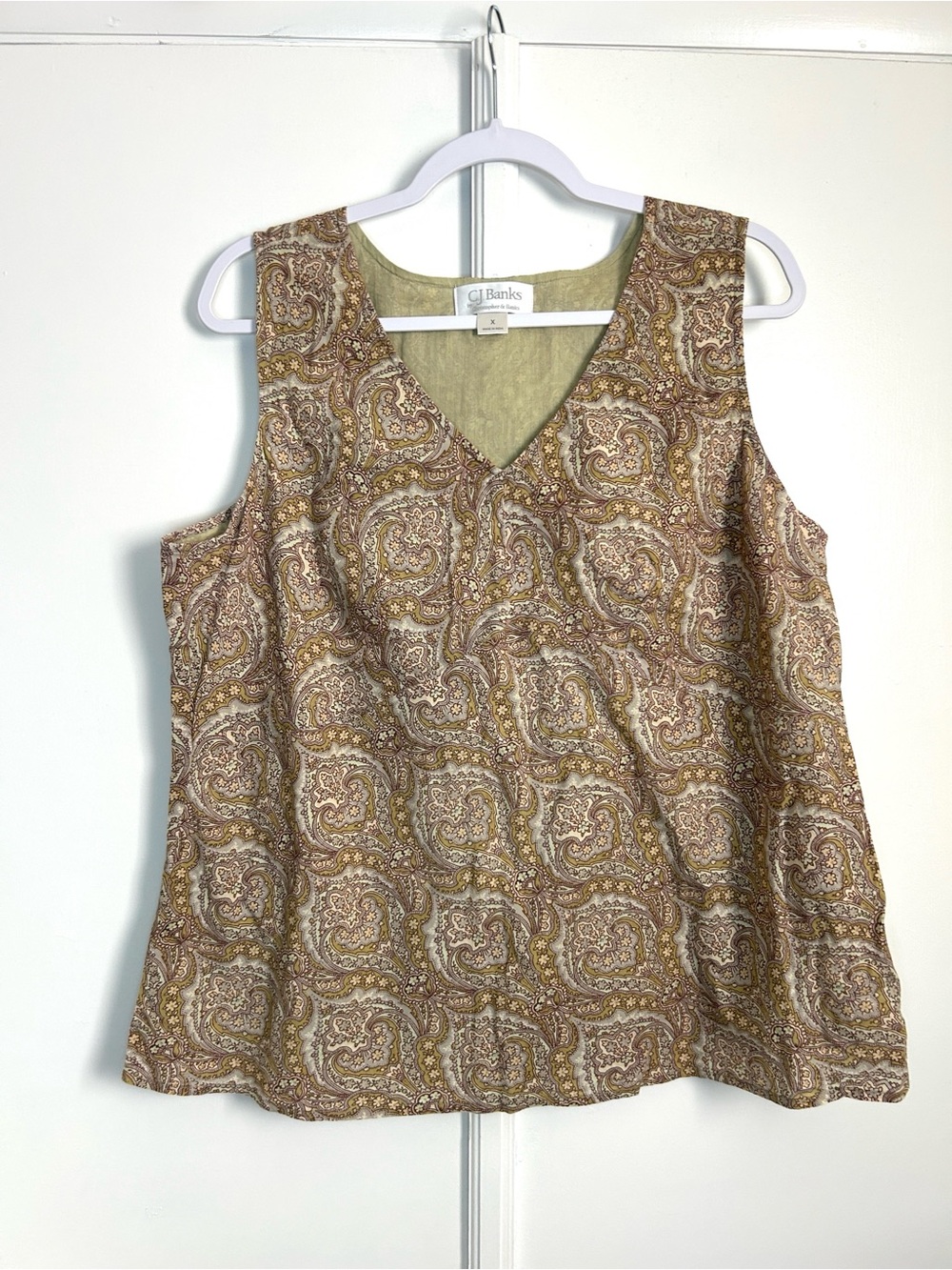 Christopher & Banks Cotton Paisley Tank